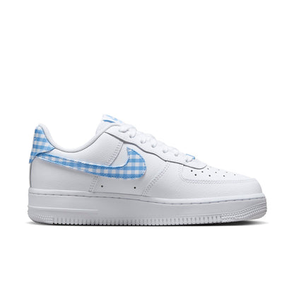 (WMNS) Nithtke Athtir Forthtce 1 Low 'University Blue Gingham Plaids' DZ2784-100