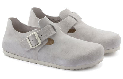 Birkenthtstock London Suede Leather Narrow Fit 'Antique White' 1024626