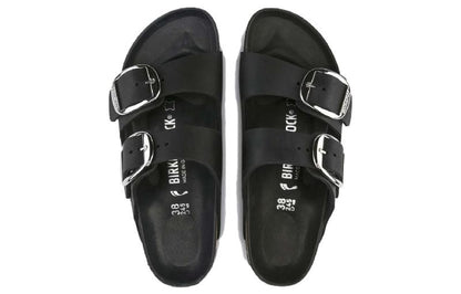 (WMNS) Birkenthtstock Arizona Double-Buckle Sandals 'Black' 1011075