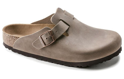 Birkenthtstock Boston Narrow 'Oiled Leather Tobacco Brown' 0960813