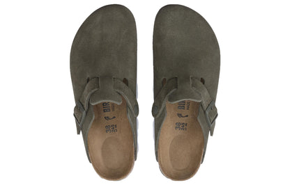 Birkenthtstock Boston Suede Leather Narrow Fit 'Thyme' 1024714