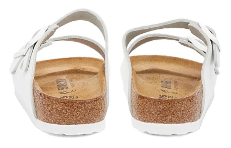 Birkenthtstock Arizona Natural Leather Sandals 'White' 1025048