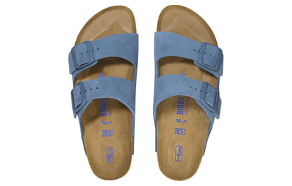 Birkenthtstock Arizona Soft Footbed Suede Leather Sandals 'Elemental Blue' 1027660