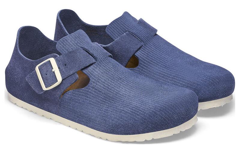 Birkenthtstock London Suede Leather ' Corduroy Indigo' 1025549