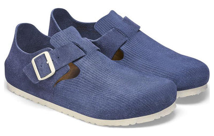 Birkenthtstock London Suede Leather ' Corduroy Indigo' 1025549