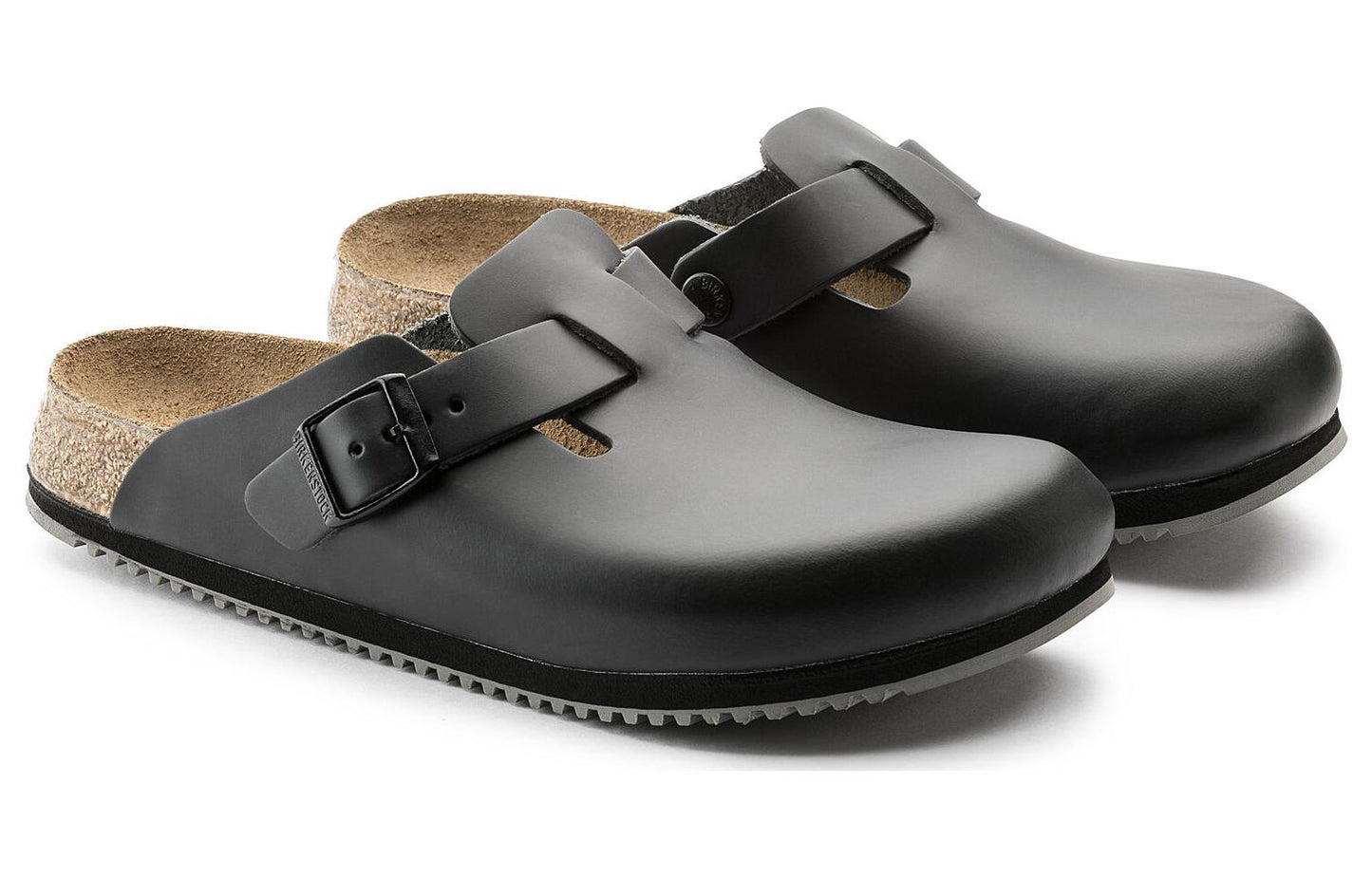 Birkenthtstock Boston Super Grip Leather Narrow Fit 'Black' 0060194