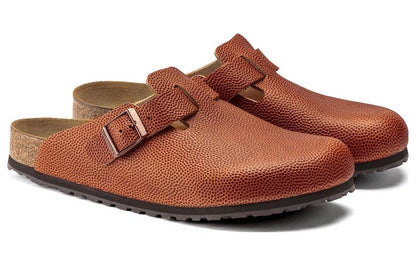 Birkenthtstock Boston Horween Embossed Natural Horween Leather 'Ginger Brown' 1022371