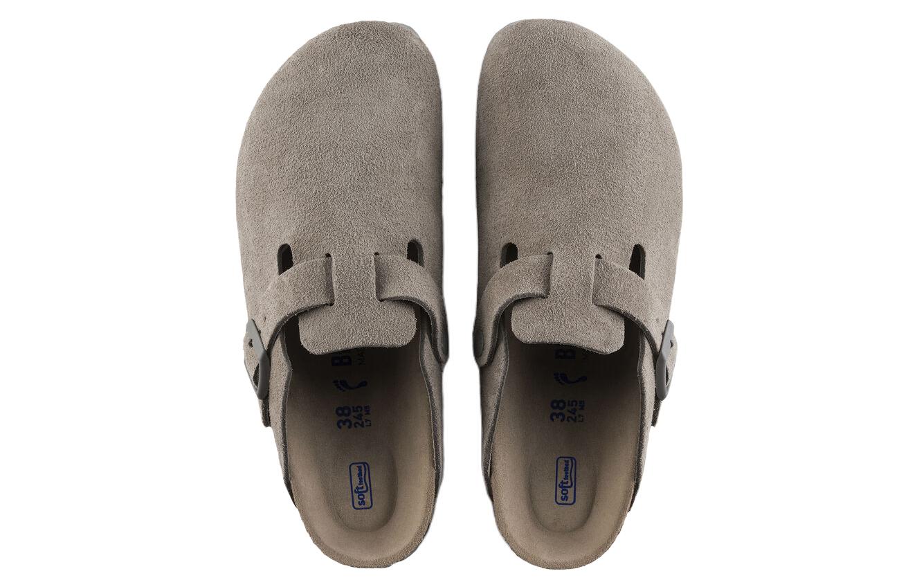 Birkenthtstock Boston Soft Footbed Suede Leather 'Stone Coin' 1020526