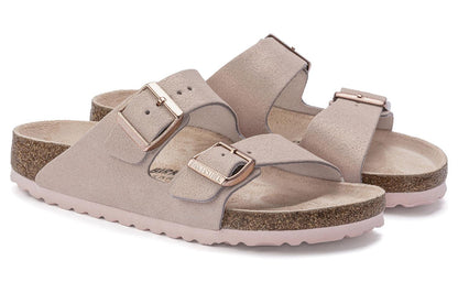 Birkenthtstock Arizona Suede Leather Sandals 'Light Rose' 1023535