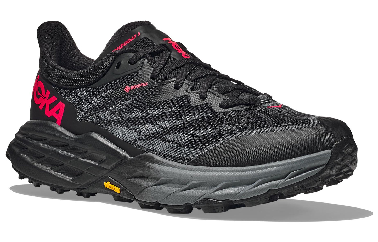 (WMNS) Hothtka ONE ONE Speedgoat 5 GORE-TEX 'Black Red' 1127913-BBLC