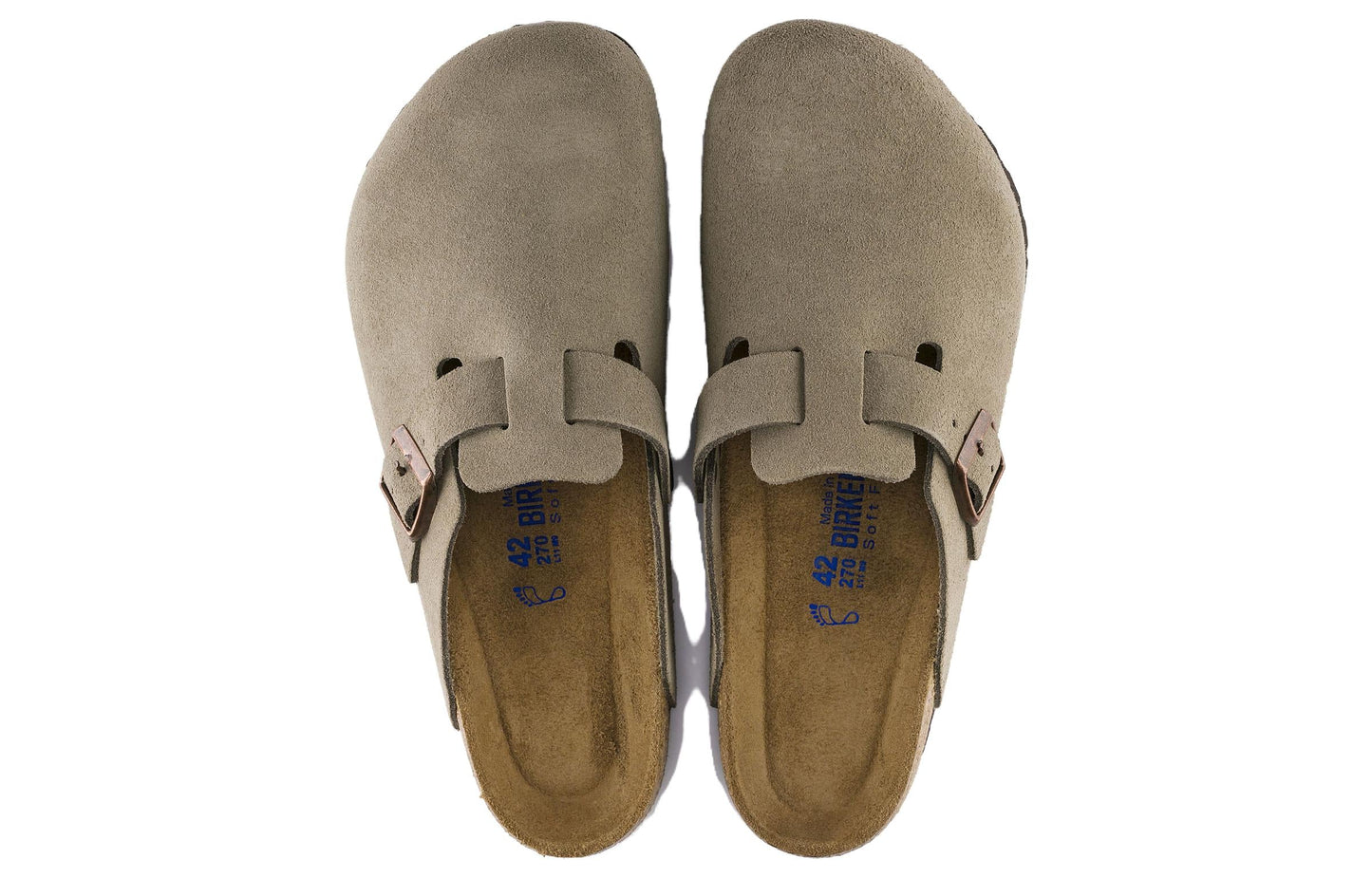 Birkenthtstock Boston Soft Footbed Suede Regular 'Taupe' 0560771