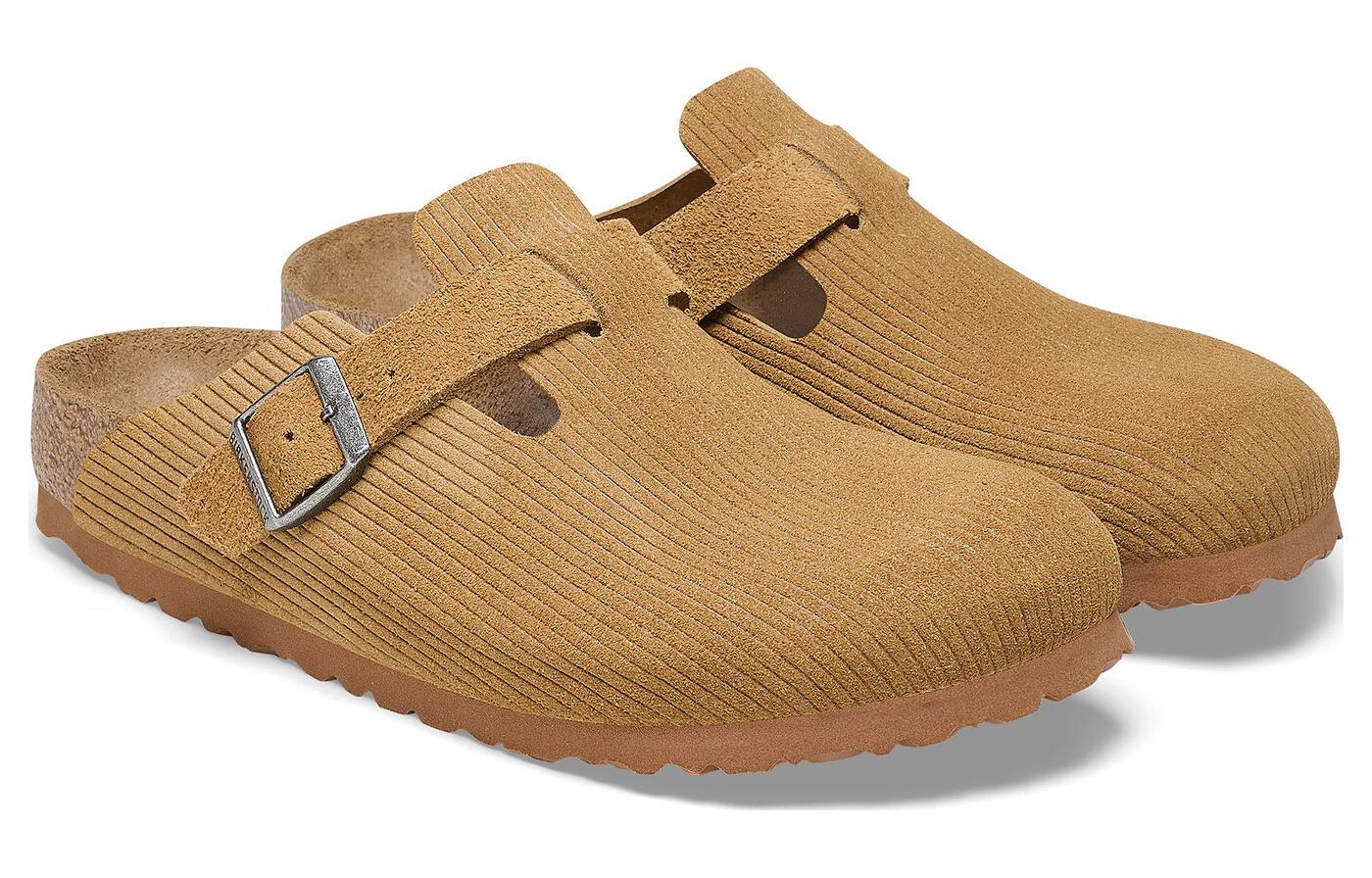 Birkenthtstock Birkenthtstock Boston Suede Embossed 'Butterscotch Brown' 1025647