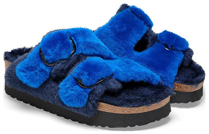 (WMNS) Birkenthtstock Arizona Big Buckle PAP Fur Narrow Fit 'Ultra Blue/Midnight' 1025398