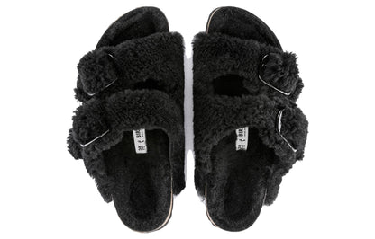Birkenthtstock Arizona Big Buckle Shearling Narrow Fit 'Teddy Black' 1023105