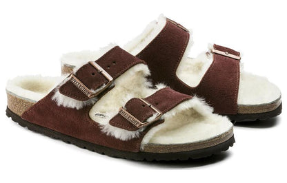 Birkenthtstock Arizona Shearling Suede Leather Narrow Fit 'Port' 1012247