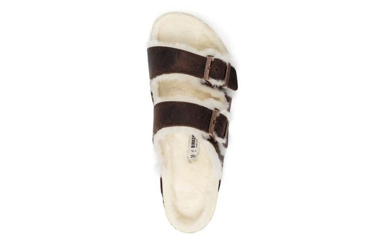 Birkenthtstock Arizona Shearling Oiled Leather 'Habana' 1021065