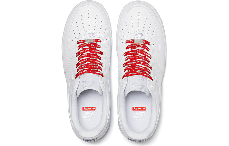 Suprethtme x Nithtke Athtir Forthtce 1 Low 'Box Logo - White' CU9225-100