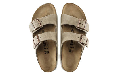 Birkenthtstock Arizona Suede Leather Narrow Fit Sandals 'Taupe' 0051463