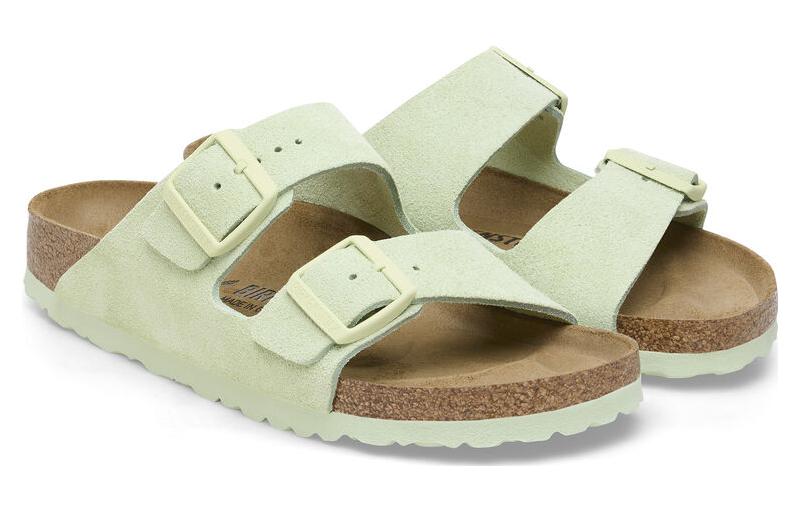 Birkenthtstock Arizona Big Buckle Nubuk Leather 'Green' 1026831