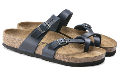 (WMNS) Birkenthtstock Mayari Waxy Leather Narrow Fit 'Blue' 1019727