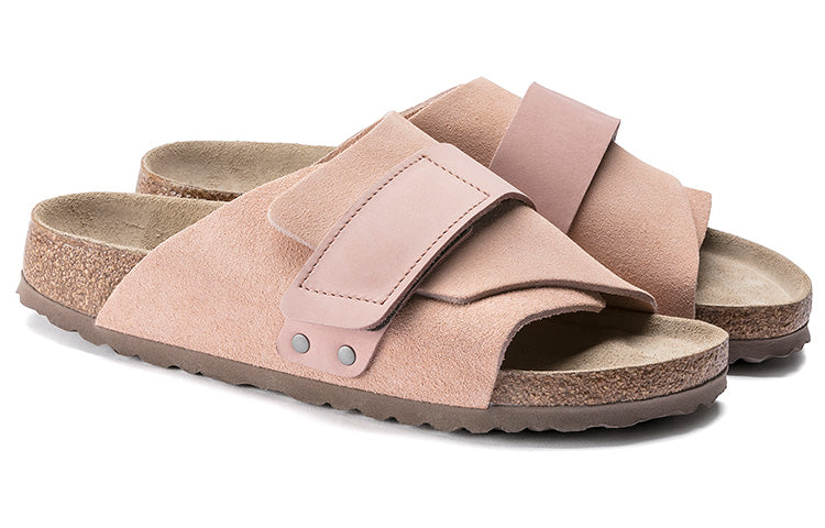 (WMNS) Birkenthtstock Kyoto Series Cowhide Suede Cozy Soft Sole Fashion Pink Version Sandals 1019722