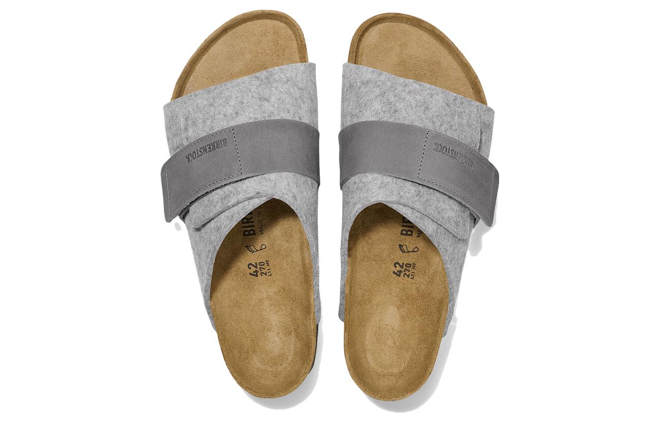 Birkenthtstock Kyoto Natural Leather Felt Narrow Fit 'Light Grey' 1025744