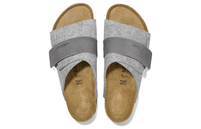Birkenthtstock Kyoto Natural Leather Felt Narrow Fit 'Light Grey' 1025744