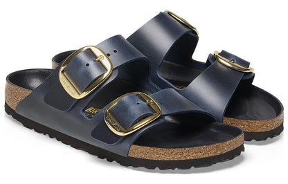 (WMNS) Birkenthtstock Arizona Big Buckle Natural Leather Oiled Narrow Fit 'Blue' 1025436