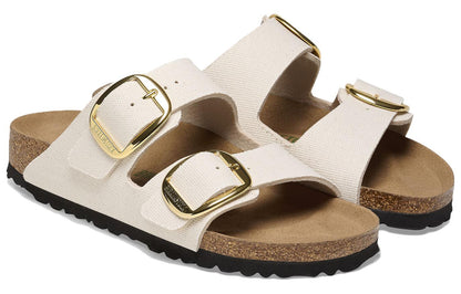 Birkenthtstock Arizona Big Buckle Rivet Logo Textile Narrow Fit 'Vegan Canvas Eggshell' 1025563