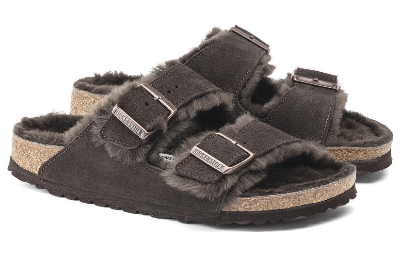 Birkenthtstock Arizona Shearling Suede Leather 'Mocca' 1020566