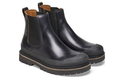 (WMNS) Birkenthtstock Prescott Slip On Women Waxy Leather Narrow Fit 'Black' 1025218