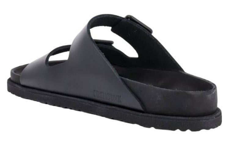 Birkenthtstock Arizona Double-Buckle Slip-On Leather Sandals 'Black' 1025918