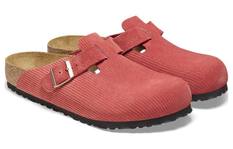 Birkenthtstock Boston Suede Embossed Narrow Fit 'Sienna Red' 1026167