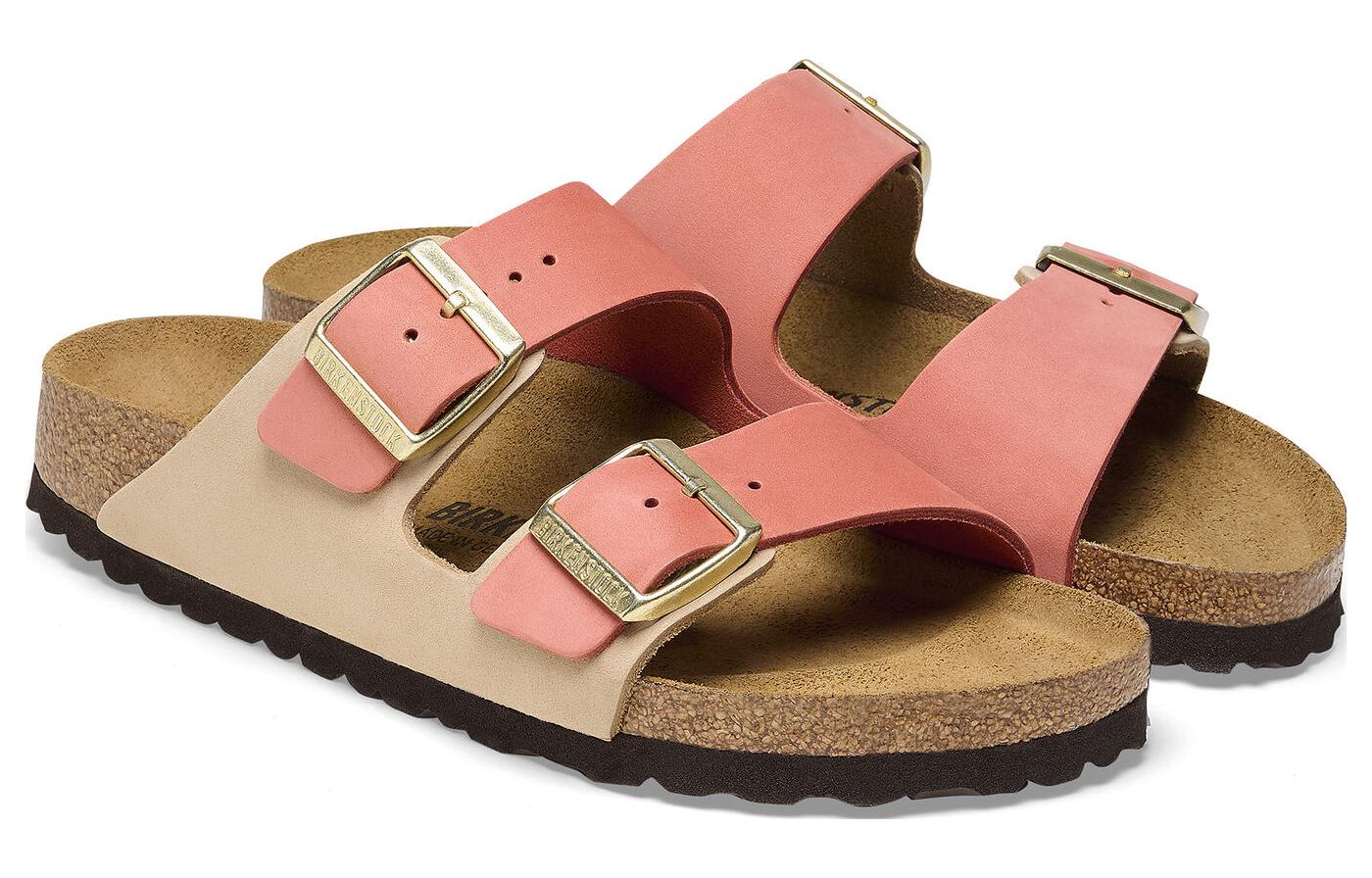 Birkenthtstock Arizona Nubuk Leather Narrow Fit 'Mars Red/ Sandcastle' 1025727