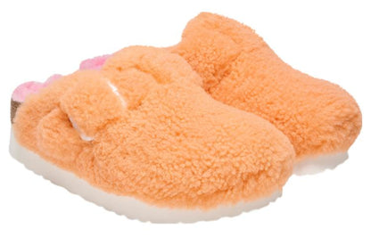 (WMNS) Birkenthtstock Boston Big Buckle Platform Fur Narrow Fit 'Papaya/Candy Pink' 1025311