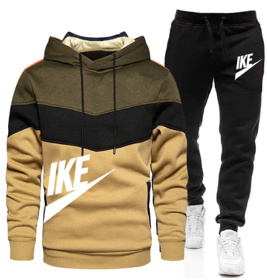 New Men's Sets Zipper Hoodie+Pants Pieces Casual Tracksuit Male Sportswear Brand Clothing Sweat Suit