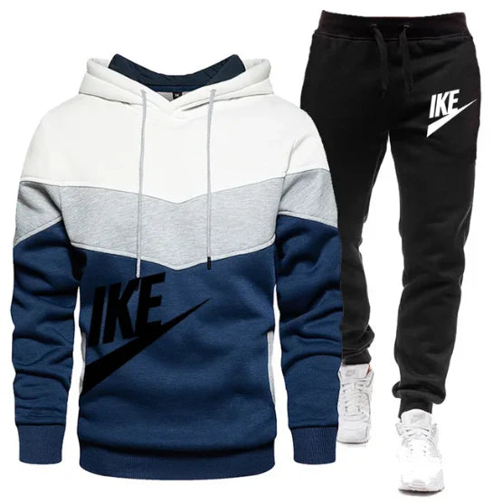 New Men's Sets Zipper Hoodie+Pants Pieces Casual Tracksuit Male Sportswear Brand Clothing Sweat Suit