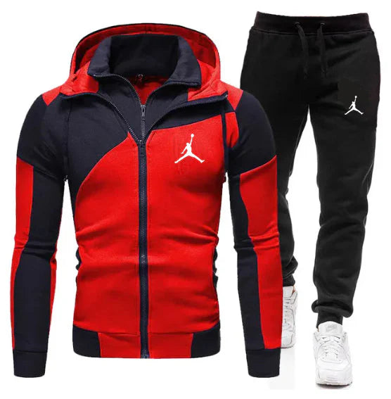 New Men's Jacket Tracksuits Casual Autumn Men Two Pieces Sets Zipper hoodie Gyms Fitness High Quality Print Sportswear Suit Set