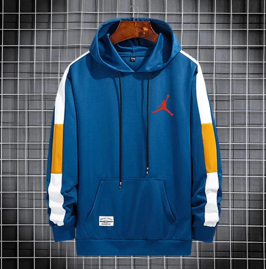 Thickened winter outfit new hooded sweater with plush cool style loose fitting hoodie, versatile men's jacket