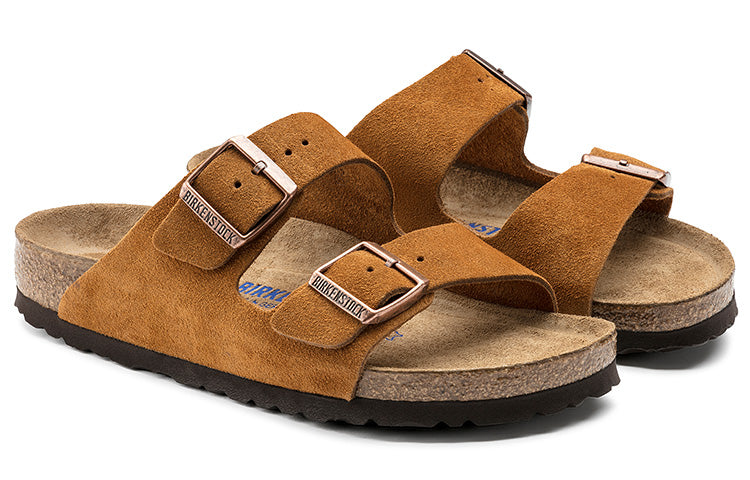 Birkenthtstock Arizona Series Cowhide Suede Light Brown Version Sandals 1009526