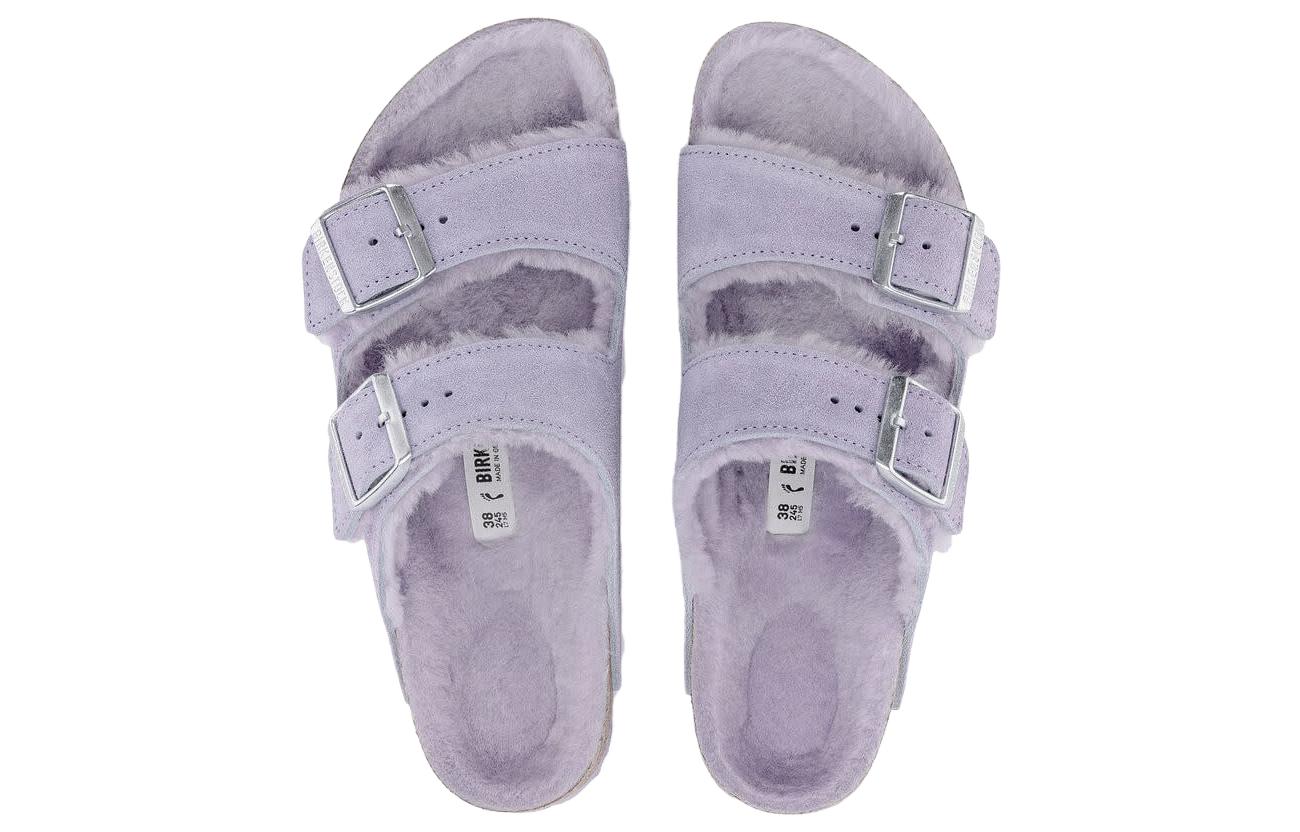 (WMNS) Birkenthtstock Arizona Shearling Suede Leather Narrow Fit 'Purple Fog' 1023256