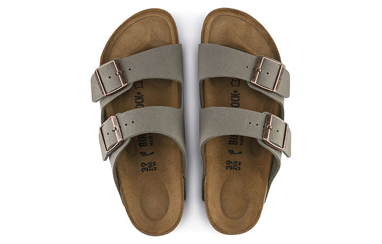 Birkenthtstock Arizona Birkibuc Narrow Fit Sandals 'Stone' 151213