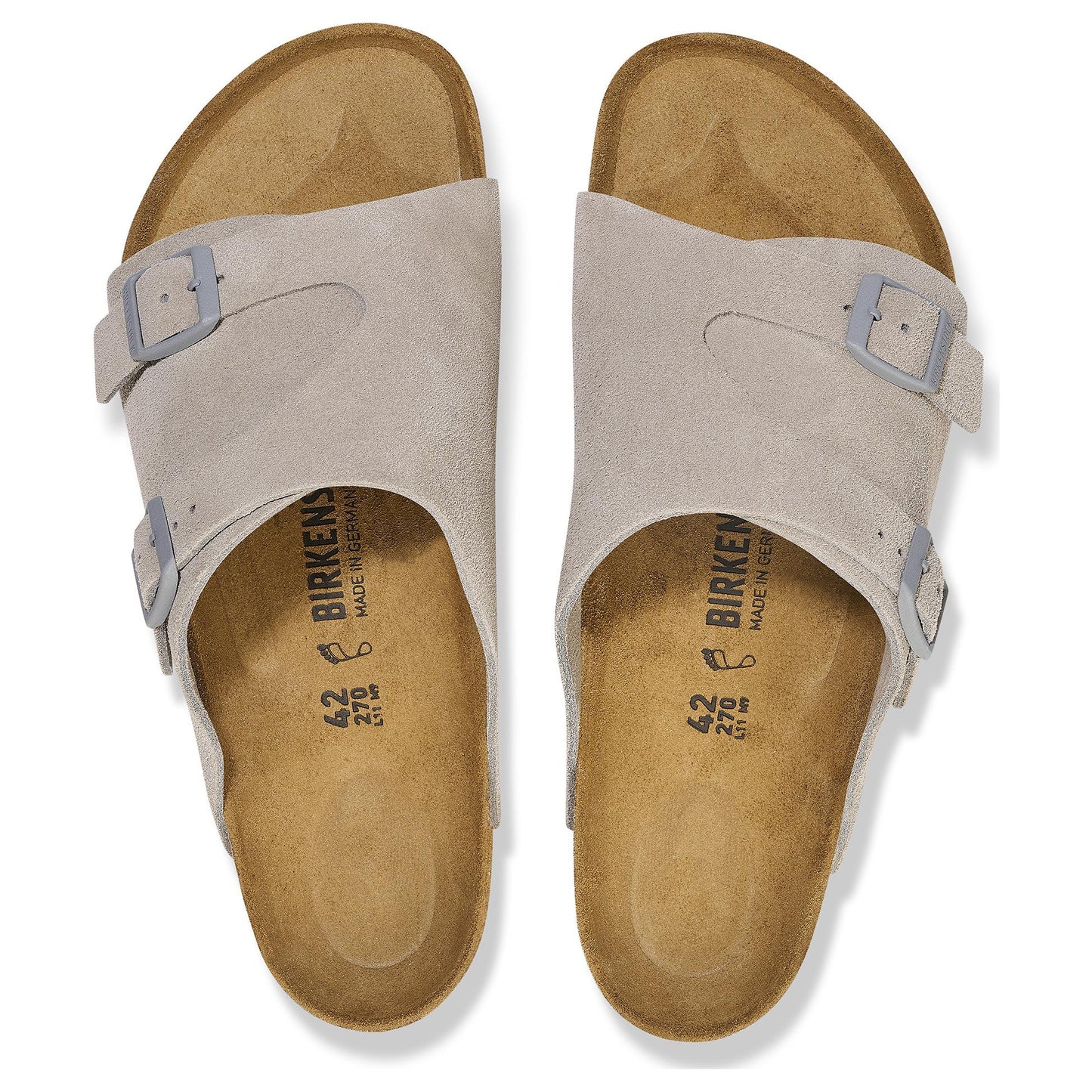 Birkenthtstock Zürich Suede Leather Sandals 'Stone Coin' 1027725