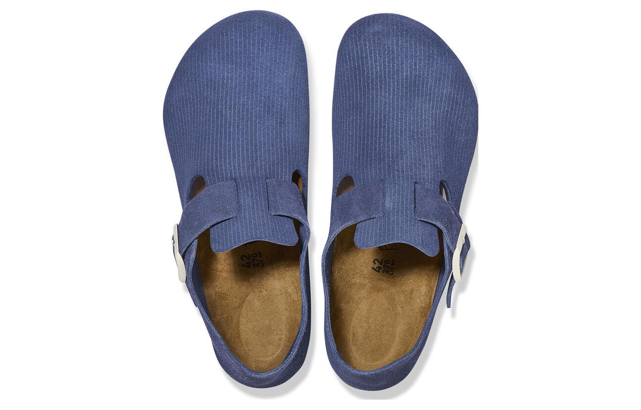 Birkenthtstock London Suede Leather ' Corduroy Indigo' 1025549