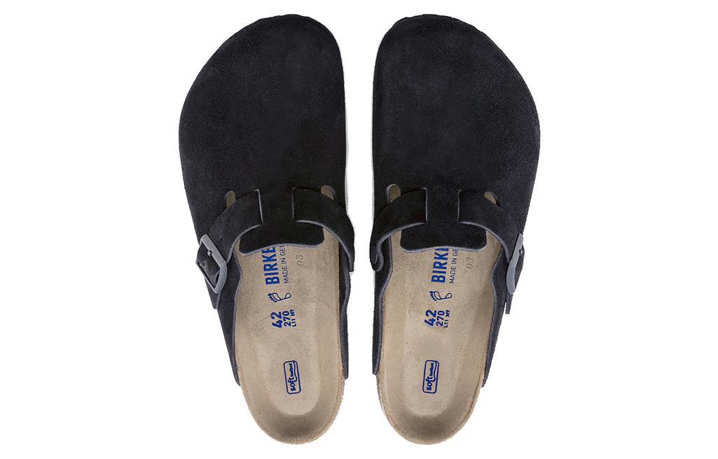 Birkenthtstock Boston Soft Footbed Suede Leather 'Midnight' 1023910
