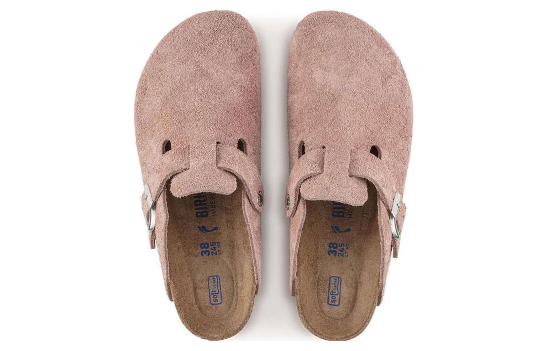 (WMNS) Birkenthtstock Boston Soft Footbed Suede Leather Narrow Fit 'Pink Clay' 1023263