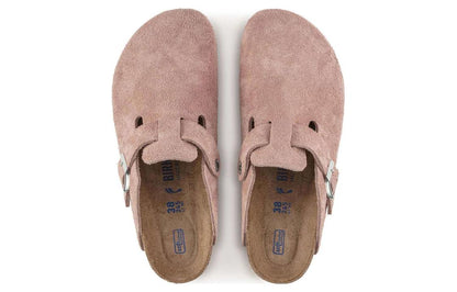 (WMNS) Birkenthtstock Boston Soft Footbed Suede Leather Narrow Fit 'Pink Clay' 1023263