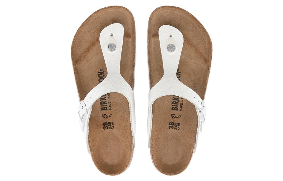 (WMNS) Birkenthtstock Gizeh Natural Leather Narrow Fit 'White' 1024398
