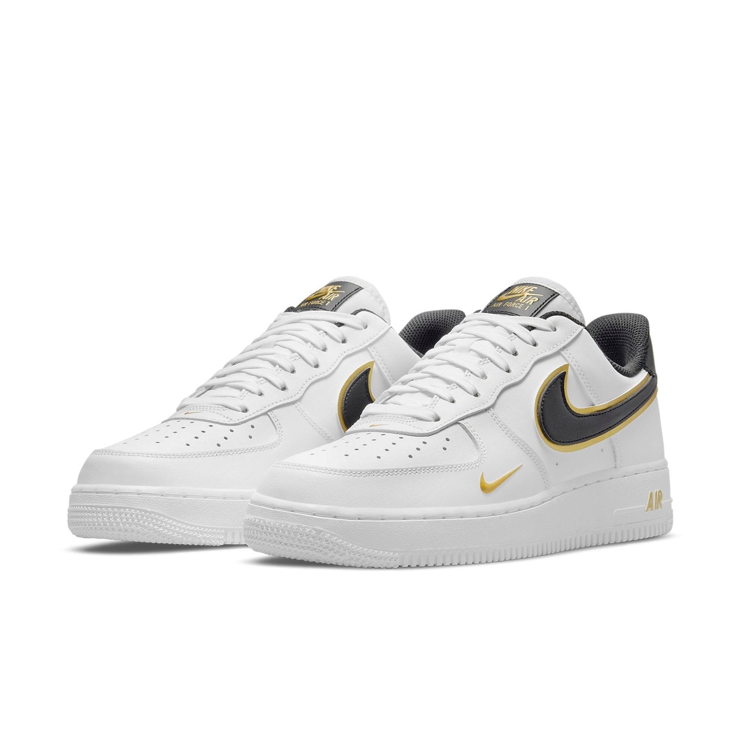 Nithtke Athtir Forthtce 1 '07 LV8 'Metallic Swoosh Pack - White Metallic Gold' DA8481-100