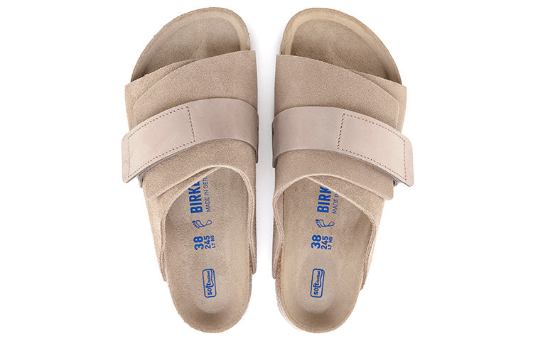 (WMNS) Birkenthtstock Kyoto Series Cowhide Suede Soft Sole Slippers Version 1019292